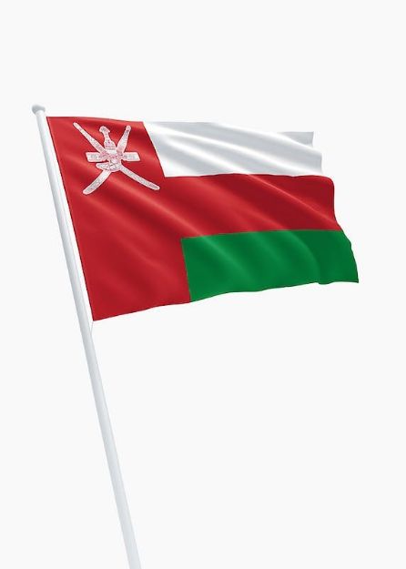 Vlag Oman - 150x225cm Spun-Poly